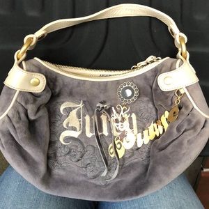 Juicy couture live for couture gray shoulder bag